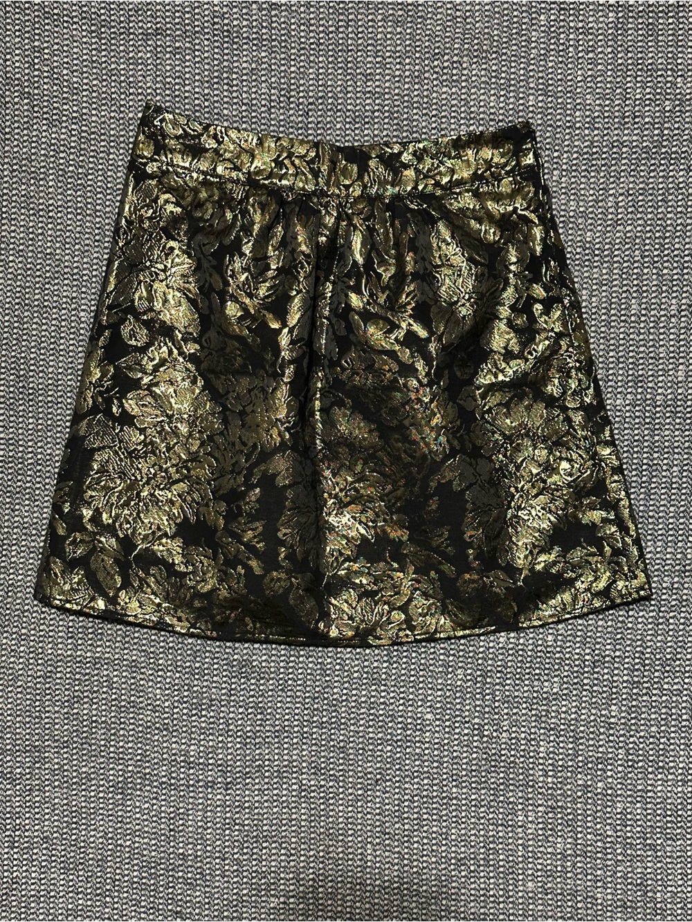 Annabella Black and Gold Floral Skirt